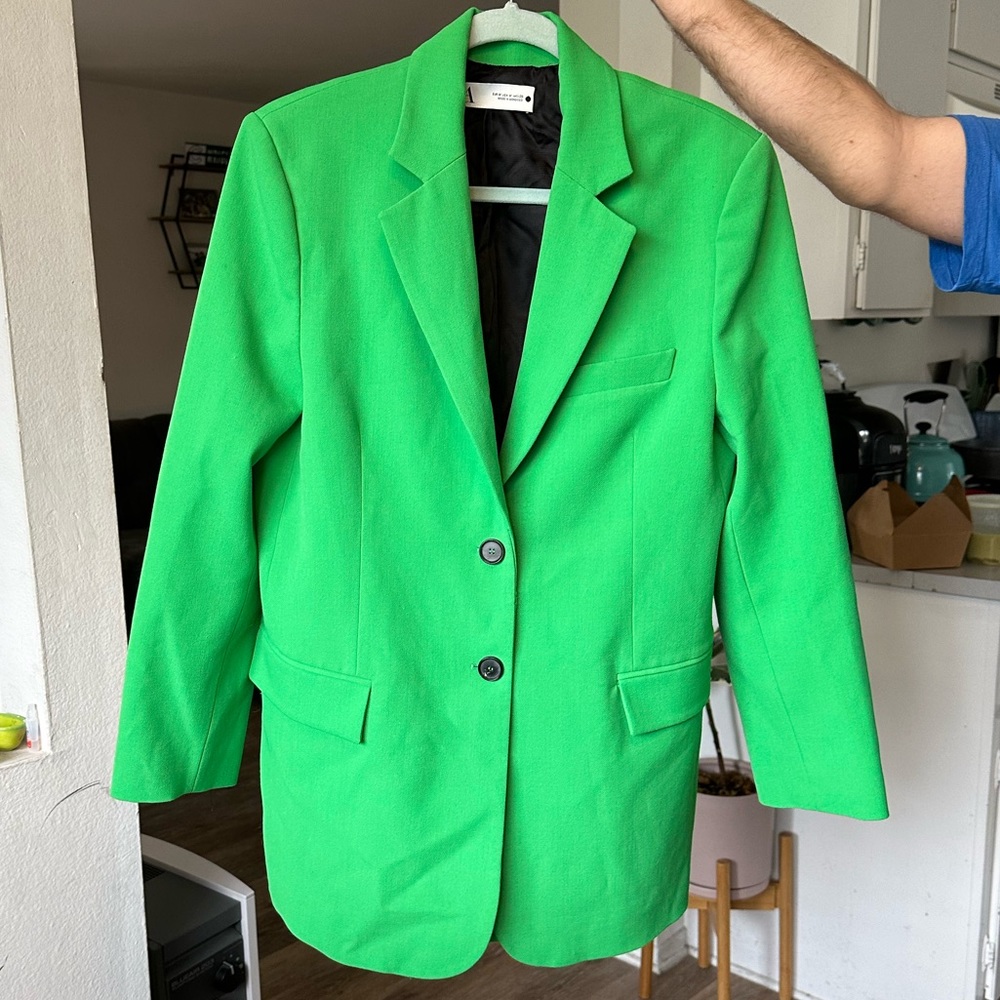 Zara green blazer size Medium